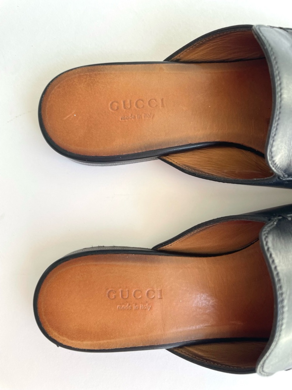 Gucci Princetown Horsebit Mule Loafer Black Leather Slip On Flats EU 37.5 US 7.5 - Picture 4 of 15